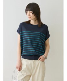 AMERICAN HOLIC 接触冷感フレンチスリーブニットプルオーバー