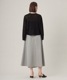 ICB 【洗える】 リネンレーヨンハイゲージ クロップドプルオーバー