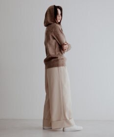 CRAFT STANDARD BOUTIQUE フードストール付きニットプルオーバー