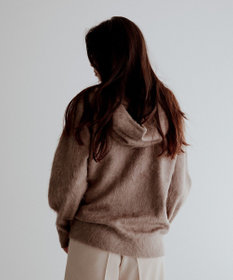 CRAFT STANDARD BOUTIQUE フードストール付きニットプルオーバー