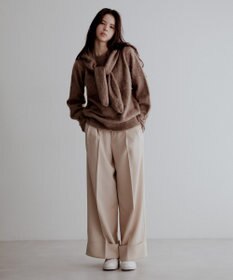 CRAFT STANDARD BOUTIQUE フードストール付きニットプルオーバー