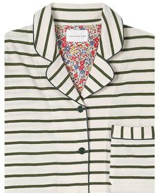 une nana cool 【綿100%】コットンボーダーパジャマ MADE WITH LIBERTY FABRIC