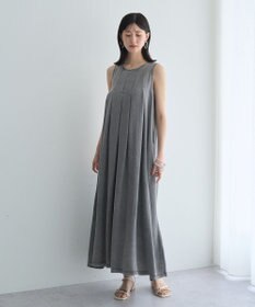 YECCA VECCA バイオ加工ヴィンテージデニムタックワンピース