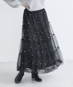 earth music&ecology チュールパールスカート