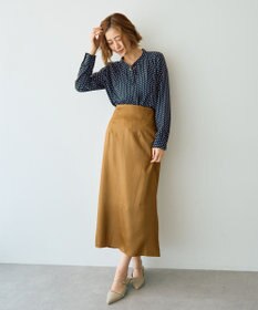 YECCA VECCA ジオメ柄ボウタイブラウス