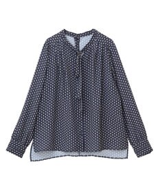 YECCA VECCA ジオメ柄ボウタイブラウス