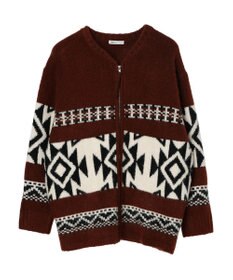 CRAFT STANDARD BOUTIQUE オルテガ柄ニットＺＩＰブルゾン