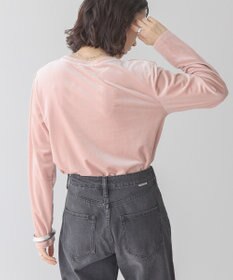 AMERICAN HOLIC ベロアクルーネックカットプルオーバー