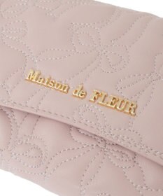 Maison de FLEUR リボンキルティングロングウォレット