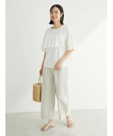 Green Parks インド 綿麻フロントタックパンツ