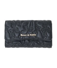Maison de FLEUR リボンキルティングロングウォレット