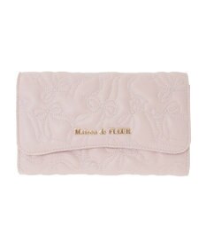 Maison de FLEUR リボンキルティングロングウォレット