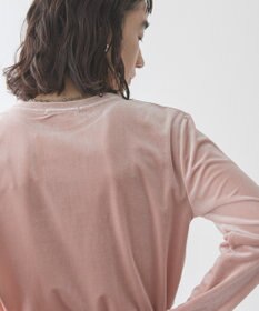 AMERICAN HOLIC ベロアクルーネックカットプルオーバー