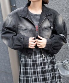 WEGO ヴィンテージウォッシュバイカージャケット