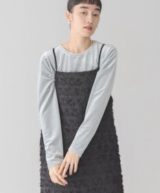 AMERICAN HOLIC ベロアクルーネックカットプルオーバー