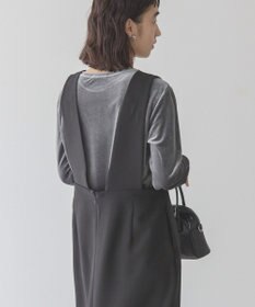 AMERICAN HOLIC ベロアクルーネックカットプルオーバー