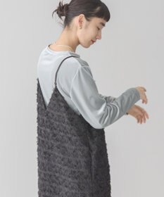 AMERICAN HOLIC ベロアクルーネックカットプルオーバー