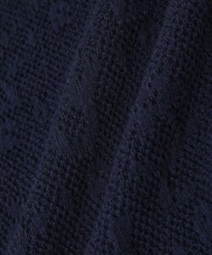 earth music&ecology バイカラーフラワージャガードニットプルオーバー