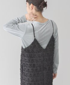 AMERICAN HOLIC ベロアクルーネックカットプルオーバー