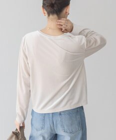 AMERICAN HOLIC ベロアクルーネックカットプルオーバー