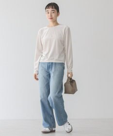 AMERICAN HOLIC ベロアクルーネックカットプルオーバー