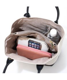 UNBILLION 【テレビ ドラマ着用アイテム】cachecache ショルダー付きパーテーション合成皮革トート