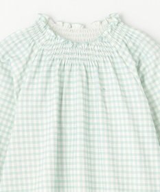 組曲 KIDS 【150-160㎝】シャーリングチェック トップス