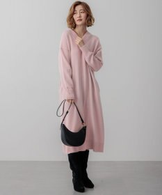 23区 【SLOW/一部店舗限定】ニットトータル Vネック ワンピース
