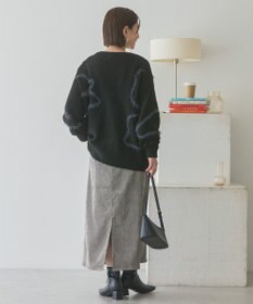 AMERICAN HOLIC ニュアンスライン柄Ｖネックカーディガン