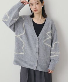 AMERICAN HOLIC ニュアンスライン柄Ｖネックカーディガン