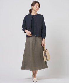 J.PRESS LADIES S 【WEB限定】リネン フレア スカート