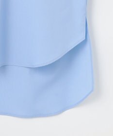 #Newans 【洗濯機可能/シワになりにくい】〈お尻・太ももをカバー〉フレアスリーブイタリアンカラーシャツ