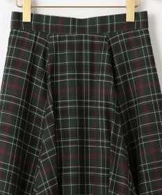 組曲 L シアーツイルチェック フレアスカート