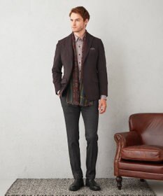 JOSEPH ABBOUD 【ウエストも伸びる】ツィーディージャージーストレッチ パンツ