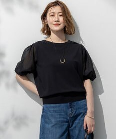 23区 L 【洗える】シアーチェッククロスコンビ ニット