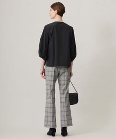 ICB 【洗える】 コットンナイロンタイプライター デザインブラウス