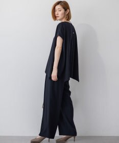 23区 【接触冷感/UVカット/吸水速乾】ストレッチジョーゼット ワイド パンツ