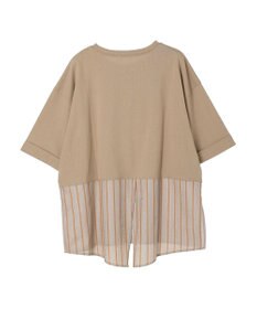 Green Parks ５分袖ドッキングバックスリットチュニック