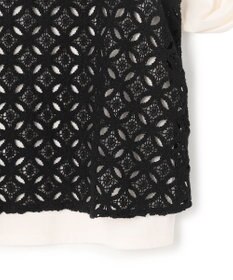 UNFILO 【2点セット】ラッセルレース キャミレイヤード Tシャツ