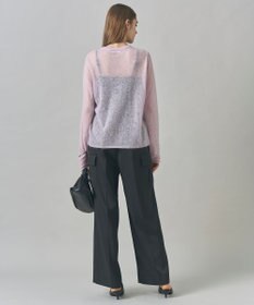 ICB L 【洗える】 シルキーシアーモヘヤ ニットプルオーバー