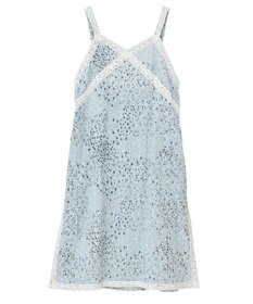 earth music&ecology 花柄プリントボーラー刺繍ミニキャミドレス