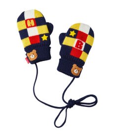 MIKI HOUSE HOT BISCUITS 【1-5歳】 カラフルブロック ミトン