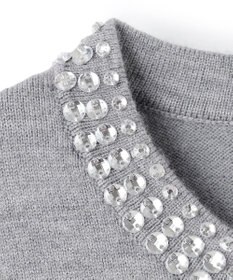 UNFILO ネックビジュー カーディガン