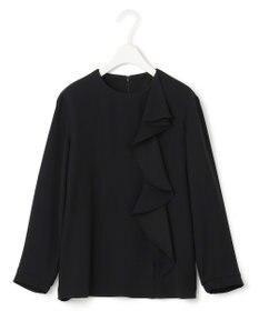 ICB L 【洗える】ライトダブルクロス フリルデザインブラウス