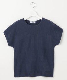 J.PRESS LADIES L 【洗える】レーヨンエリートストレッチ フレンチスリーブ ニット