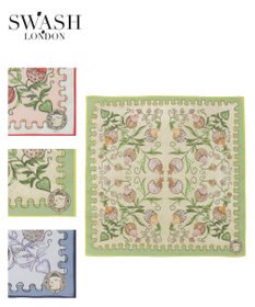 MOONBAT SWASH LONDON(スウォッシュロンドン） コットンハンカチーフ  BERRY 52×52 日本製