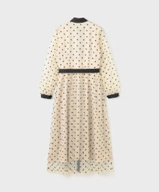 GRACE CONTINENTAL ビーズ刺繍ドットドレス