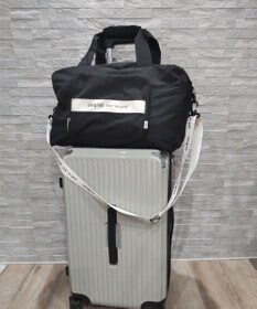 style code 【Ungrid/アングリッド】撥水軽量ソフトナイロン ロゴテープ折り畳みラージ　トラベルボストンバッグ(33L）