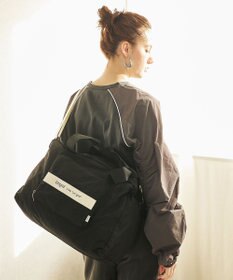 style code 【Ungrid/アングリッド】撥水軽量ソフトナイロン ロゴテープ折り畳みラージ　トラベルボストンバッグ(33L）