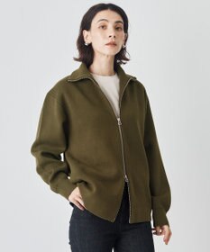 UNFILO MENS 【男女兼用/新色追加】スウェットライク ジップ タートルネックニット [24年秋冬商品]